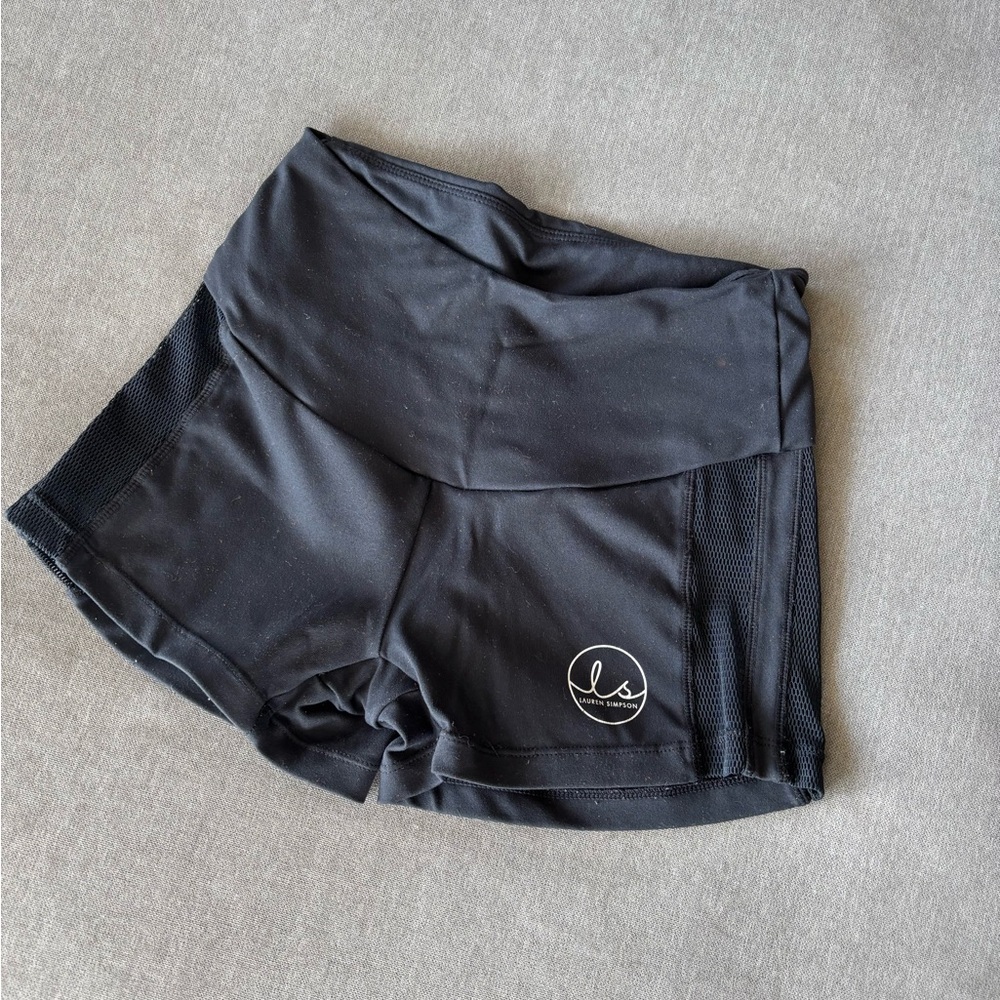 Ryderwear Black Athletic Shorts with Mesh Details